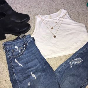 White Zara top